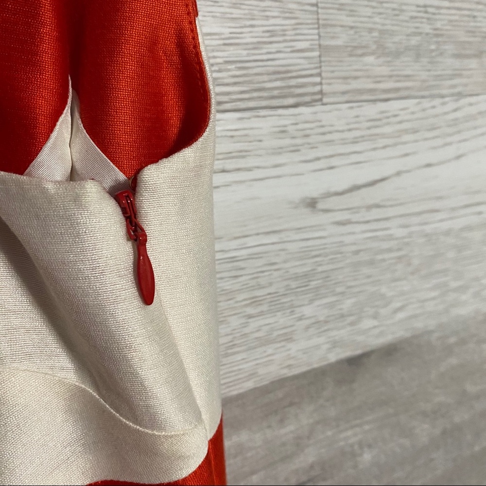 Kate Spade Red/Orange & Cream Colorblock Dress - Picture 6 of 10